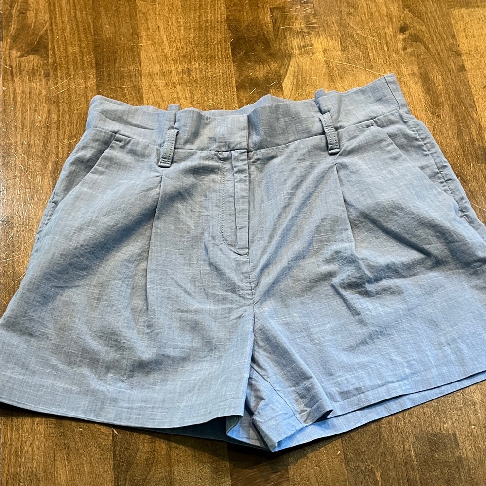 LOFT light Blue Shorts with Pleated Front